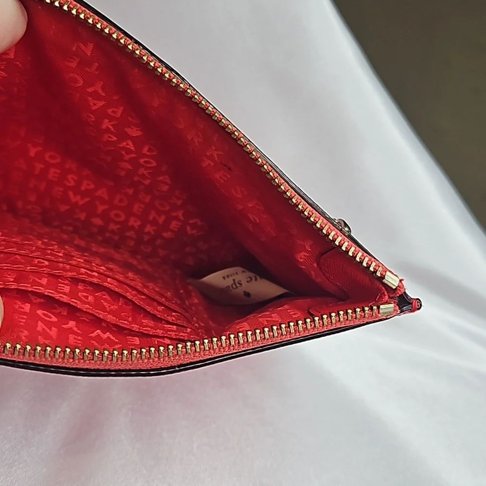 kate spade Red Wristlet Gold Zipper - Picture 5 of 8